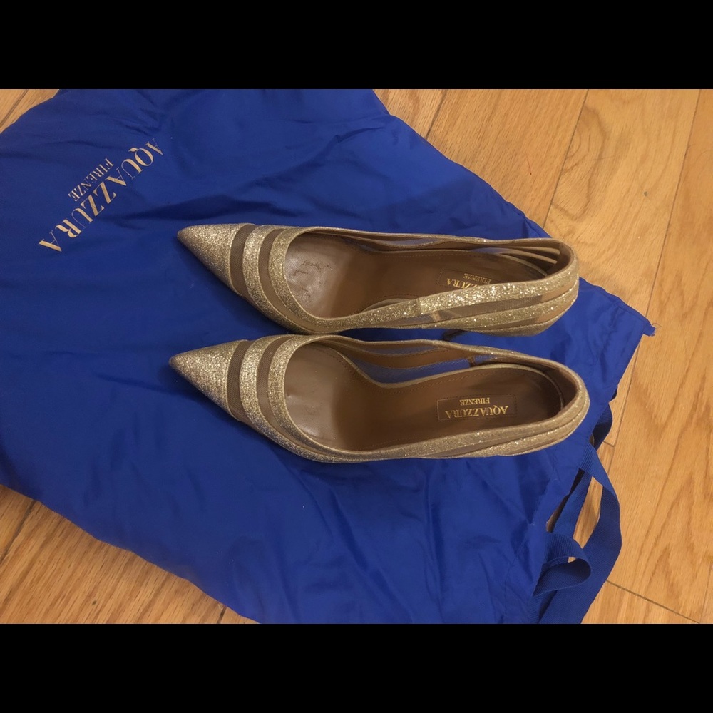 Aquazzura Gold Heels 37